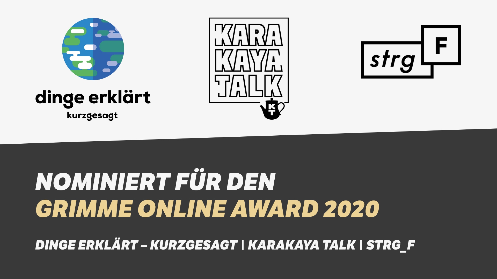 Link zum Artikel: Drei funk-Formate für Grimme Online Award 2020 nominiert
