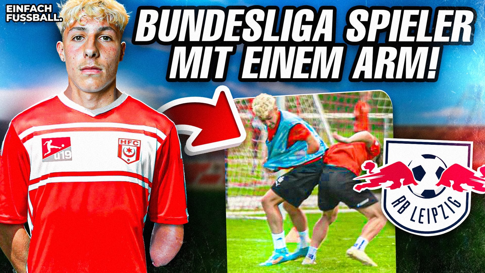 Mit einem Arm zum Bundesliga Profi? 😳