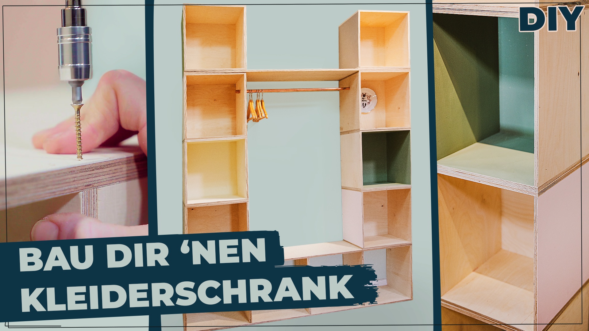 Easy Kleiderschrank modular selber bauen! Schrank DIY mit Maria von @AufKlo
